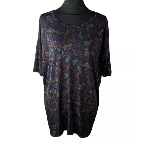 Lularoe Irma Medium Tunic Top Slinky Material Butterfly - Picture 1 of 8
